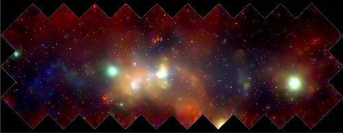 X-ray mosaic image of Milky Way taken by Chandra X-ray Observatory