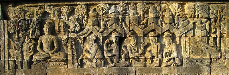 File:028 Lalitavistara, Buddha and the Five Ascetics.jpg