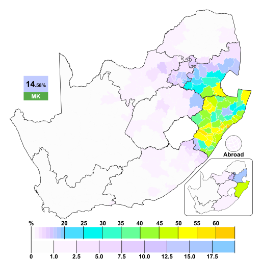 File:2024 South African general election, MK vote distribution.svg