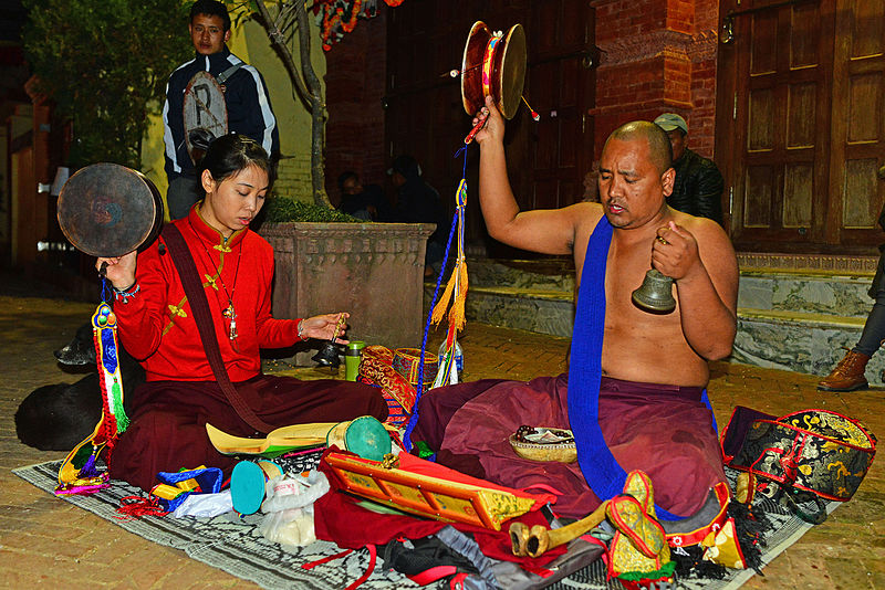 File:Chöd practitioners at Boudhanath stupa.jpg