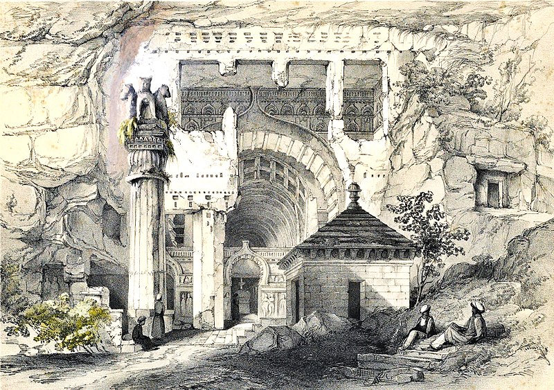 File:Entrance of the Great Chaitya Cave at Karli.jpg