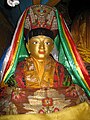 A famous statue of Milarepa brought from Nyanang Phelgyeling