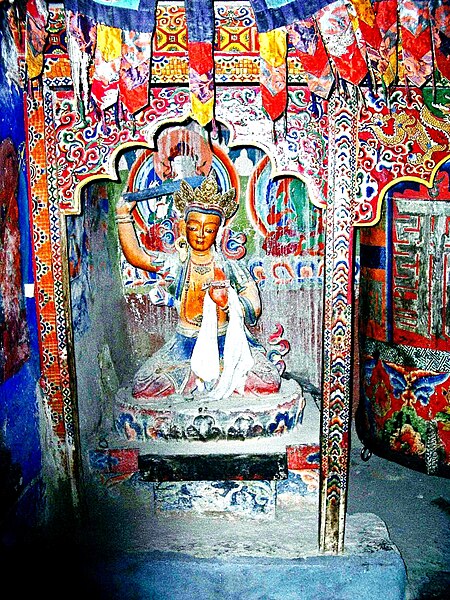 File:Manjushri statue. Lalung Gompa, Spiti.jpg