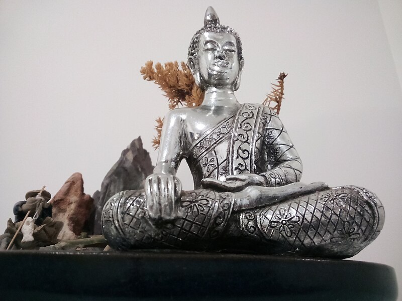 File:Depiction of the Buddha sitting in meditative posture.jpg