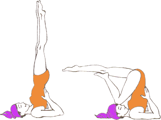 chakra yoga - sarvangasana - the shoulderstand pose