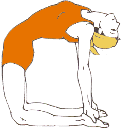 chakra yoga - ushtrasana - the camel posture