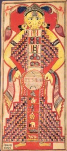 Amrtacandrasuris Laghutattvasphota: The Cosmic Man - A Jain representation of the universe in the shape of a man.