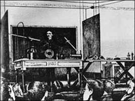 Tesla's famous 1888 lecture before the U.S. Institute of Electrical Engineers at Columbia College in NYC.